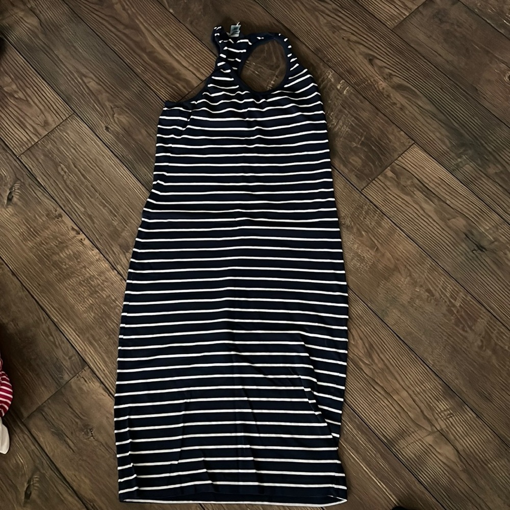 French Connection- navy and white dress, size 8.
